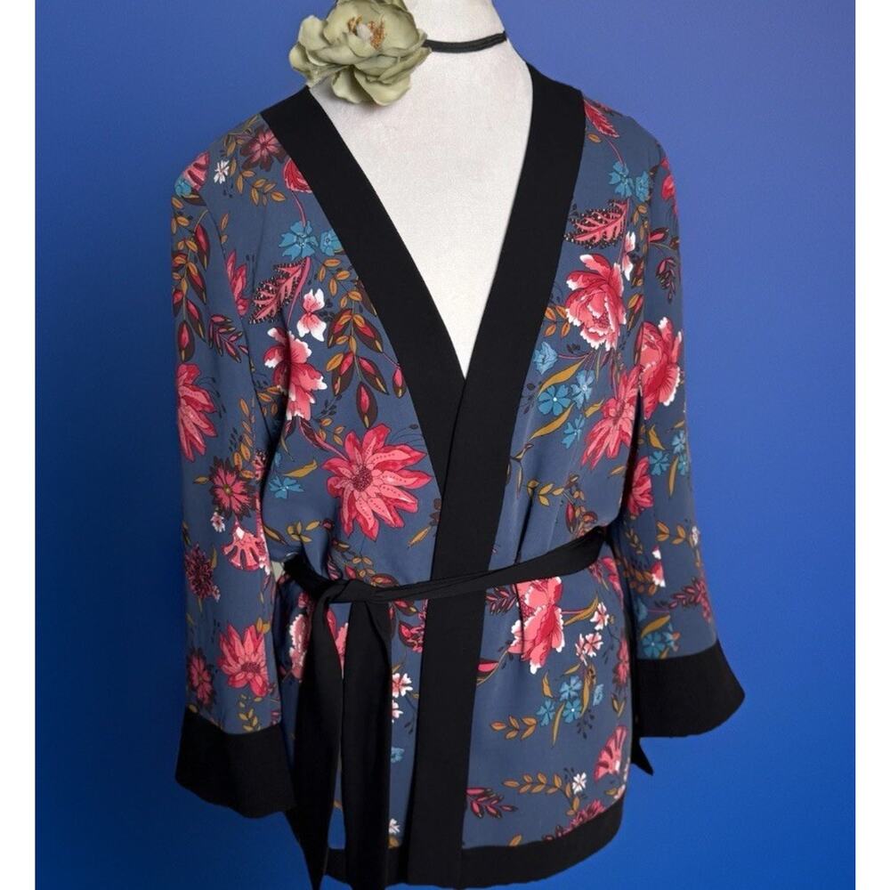 LOFT Botanical Kimono Top | Dark Romance | Soft Witch | Festival Layer | Boho